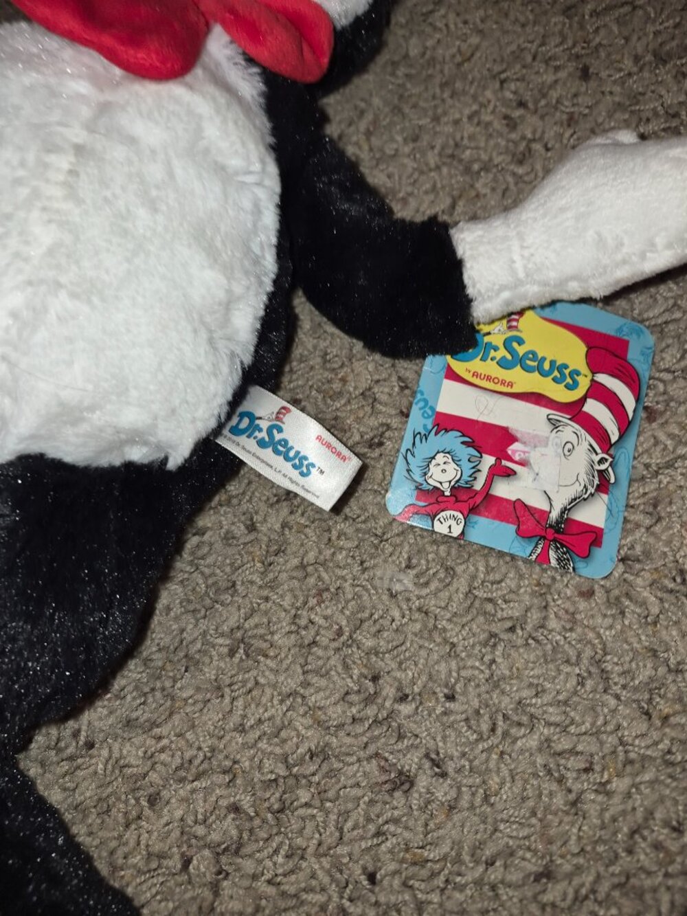 Aurora Dr Seuss Cat in the Hat Plush 16 Inch Stuffed Animal Toy New W/Tags - Picture 6 of 9